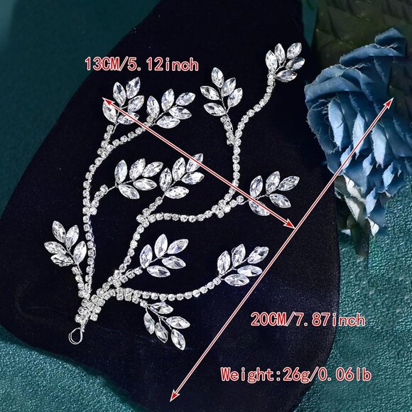 Wedding Headband Rhinestone Bridal Hair Accessories for Women Bridesmaids - Picture 6 of 6